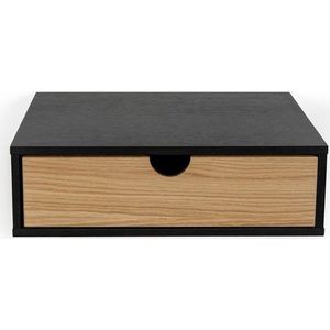 Černý nástěnný noční stolek Woodman Farsta obraz