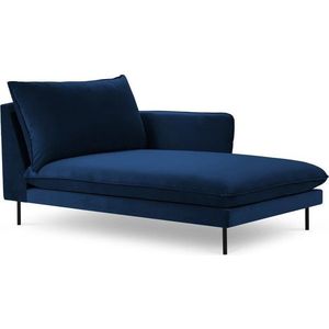 Modrá sametová lenoška (pravý roh) Vienna – Cosmopolitan Design obraz