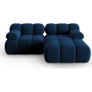 Modrá sametová rohová pohovka (pravý roh) Bellis – Micadoni Home obraz