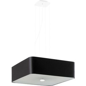 Černé závěsné svítidlo se skleněno-textilním stínidlem Kortez – Nice Lamps obraz