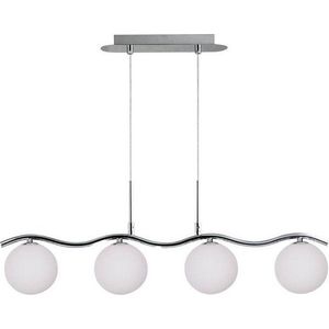 Závěsné svítidlo ve stříbrné barvě se skleněným stínidlem 12x79 cm Ramon – Candellux Lighting obraz