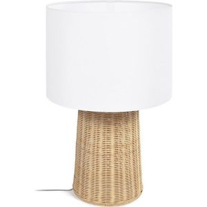 Stolní lampa v přírodní barvě s textilním stínidlem (výška 51 cm) Kimjit – Kave Home obraz