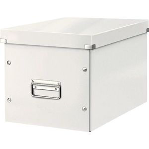 Bílý kartonový úložný box s víkem 32x36x31 cm Click&Store – Leitz obraz