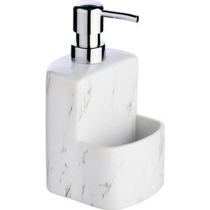 Bílý keramický dávkovač na mýdlo Wenko Festival Marble, 380 ml obraz