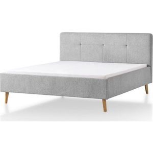 Světle šedá čalouněná dvoulůžková postel 180x200 cm Smart – Meise Möbel obraz