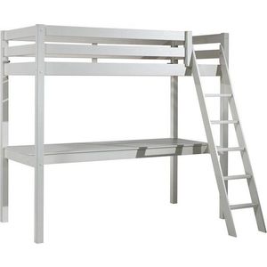 Bílá vyvýšená dětská postel z borovicového dřeva 90x200 cm PINO – Vipack obraz