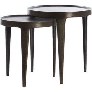 Kovový kulatý odkládací stolek ø 43 cm Tobias – Light & Living obraz