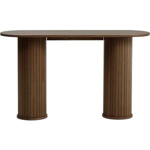 Hnědý konzolový stolek 40x130 cm Nola – Unique Furniture obraz
