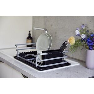 Černý odkapávač na nádobí Wenko Drip Aluminium obraz