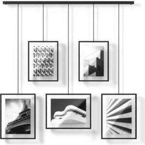 Černé kovové rámečky na zeď v sadě 5 ks 79x43 cm Exhibit – Umbra obraz