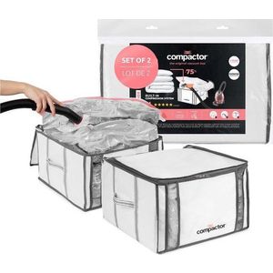 Vakuové vyztužené látkové úložné boxy na oblečení v sadě 2 ks 42x25x25 cm Life – Compactor obraz