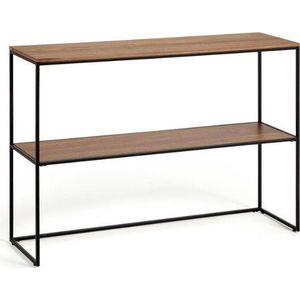 Hnědý konzolový stolek v dekoru ořechu 120x30 cm Yona - Kave Home obraz