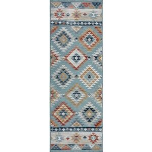 Modrý venkovní běhoun 80x230 cm Avery Blue – Flair Rugs obraz