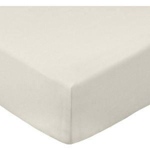 Béžové napínací prostěradlo z bavlněného perkálu 185x200 cm Cotton Percale – Bianca obraz