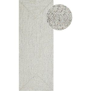 Bílý/béžový venkovní koberec běhoun 200x80 cm - NORTHRUGS obraz