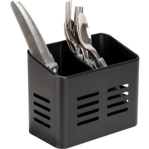 Černý stojan na příbory Wenko Black Outdoor Kitchen Baco obraz