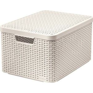 Krémový plastový úložný box s víkem 33x44, 5x25 cm Style – Curver obraz