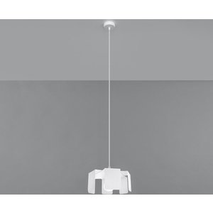 Bílé závěsné svítidlo s kovovým stínidlem ø 24 cm Rossario – Nice Lamps obraz
