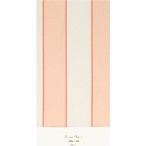 Ubrus 137x259 cm Peach Stripe – Meri Meri obraz