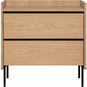 Vysoká komoda v dekoru dubu v přírodní barvě 80x82 cm Wrap – Bonami Selection obraz