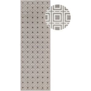 Šedo-krémový běhoun 80x240 cm Perles Howlite – Elle Decoration obraz
