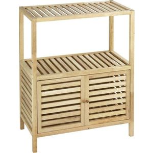 Nízká koupelnová skříňka z ořechového dřeva v přírodní barvě 68x86 cm Norway – Wenko obraz
