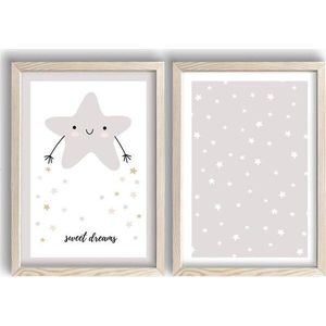 Dětské obrázky v sadě 2 ks 38x53 cm Sweet Dreams – Wallity obraz