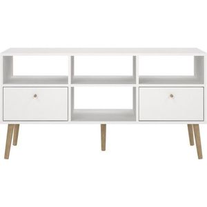 Bílý TV stolek 117x61 cm Bodo – Tvilum obraz