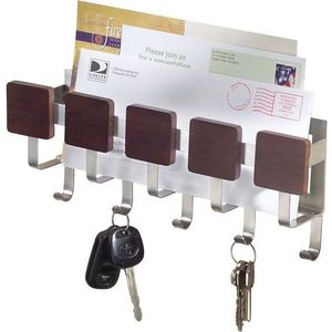 Nástěnný držák na klíče s přihrádkou na dopisy iDesign Fombu obraz