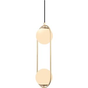 Závěsné svítidlo ve zlaté barvě se skleněným stínidlem ø 20 cm Arch – Squid Lighting obraz