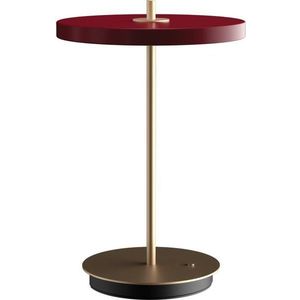 Červená LED stmívatelná stolní lampa s kovovým stínidlem (výška 31 cm) Asteria Move – UMAGE obraz