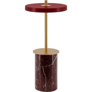 Červená mramorová LED stmívatelná stolní lampa s kovovým stínidlem (výška 25, 5 cm) Asteria Move Mini – UMAGE obraz