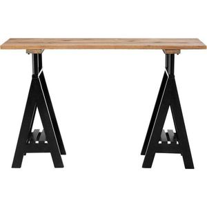 Konzolový stolek s deskou z borovicového dřeva v přírodní barvě 45x130 cm Hampstead – Premier Housewares obraz