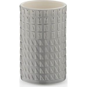 Šedý porcelánový kelímek na zubní kartáčky Kela Lenora obraz