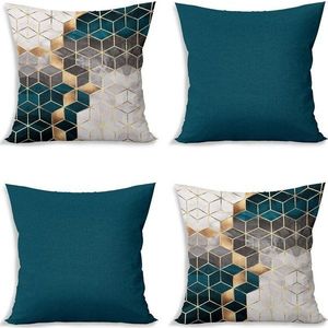 Povlaky na polštáře v sadě 4 ks 43x43 cm Optic - Minimalist Cushion Covers obraz
