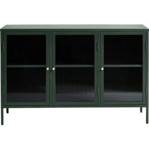 Zelená kovová vitrína Unique Furniture Bronco, výška 85 cm obraz