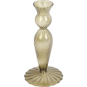 Zelený skleněný svícen PT LIVING Swirl, výška 17 cm obraz