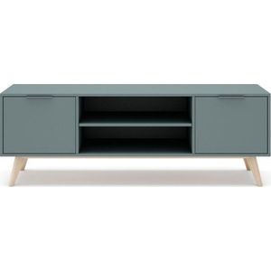 TV stolek šedozelený 140x53x40 cm Pisco – Marckeric obraz