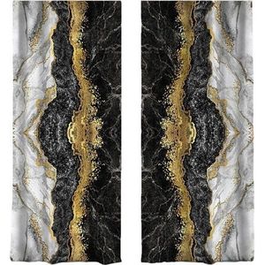 Závěsy v černo-zlaté barvě v sadě 2 ks 140x260 cm – Mila Home obraz