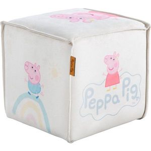 Bílý sametový dětský puf Peppa Pig – Roba obraz