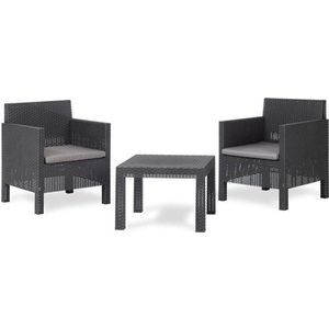 Tmavě šedý plastový zahradní lounge set pro 2 Penelope – Toomax obraz