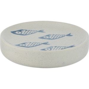Bílo-modrá keramická mýdlenka Wenko Aquamarin obraz