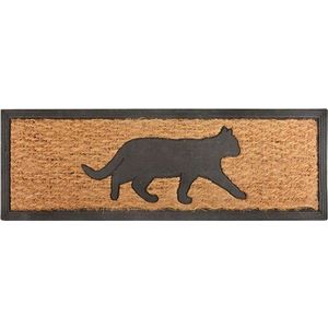 Rohožka z kokosového vlákna Esschert Design Kočka, 25 x 75 cm obraz
