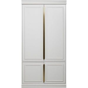 Světle šedá šatní skříň s pantovými dveřmi z borovicového dřeva 110x215 cm Organize – BePureHome obraz
