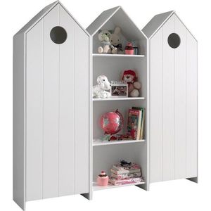 Bílá otevřená dětská šatní skříň 173x171, 5 cm CASAMI – Vipack obraz