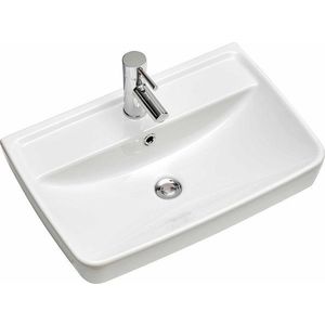 Bílé keramické umyvadlo bez baterie 60x40 cm Set 357 - Pelipal obraz