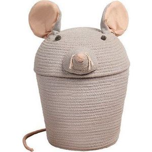 Šedý látkový dětský koš na hračky ø 25x30 cm Renata the Rat – Lorena Canals obraz