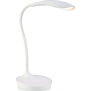 Bílá stolní lampička s USB portem Markslöjd Swan obraz
