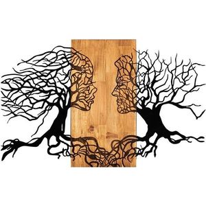 Dřevěno-kovová nástěnná dekorace 92x58 cm Tutku – Wallity obraz