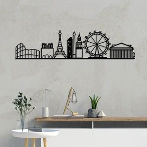 Kovová nástěnná dekorace 120x29 cm Cities – Wallity obraz